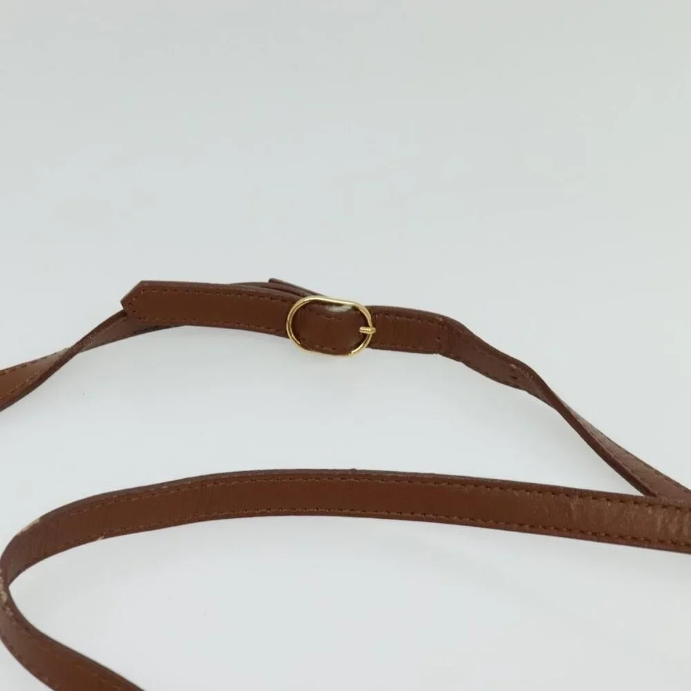 Authentic Burberrys Shoulder Bag Leather Brown Gold - Picture 15 of 16